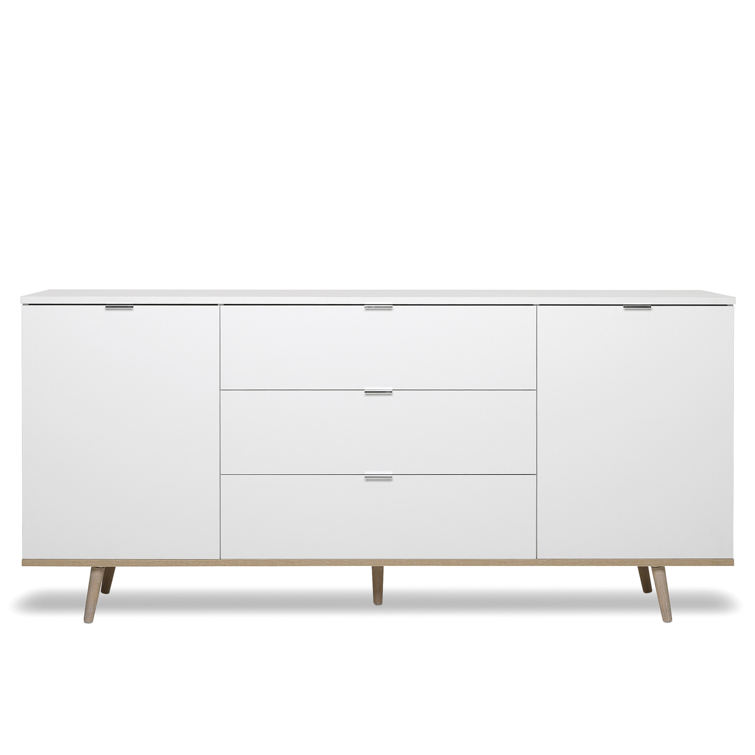 Sideboard Commode White Wood with drawers Living room cabinet