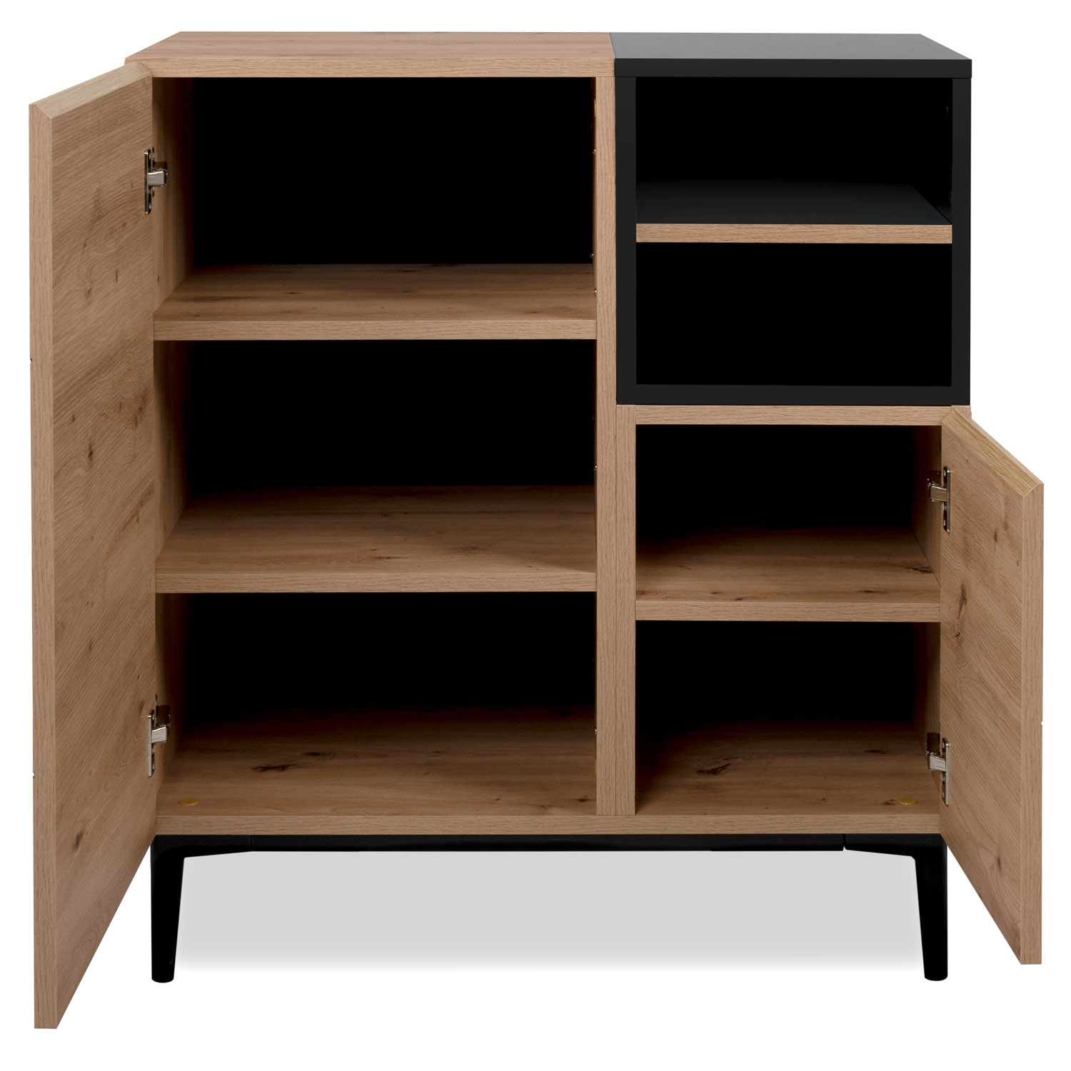 Sideboard Chest White Wood with Drawers Living Room Cabinet