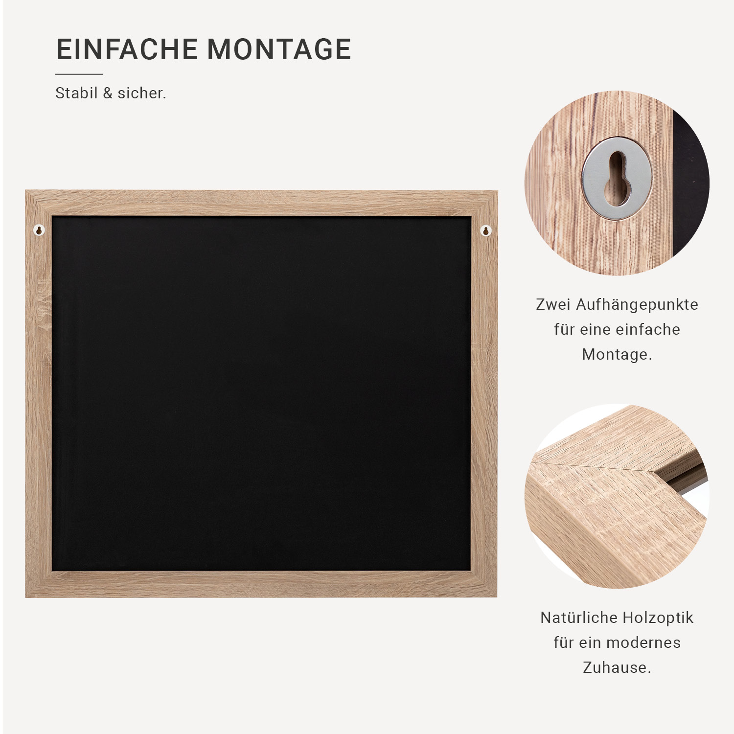Large Rectangular Wall Mirror 80x70 cm Sonoma Oak Effect Wooden Frame Hallway Bedroom Living Room Mirror