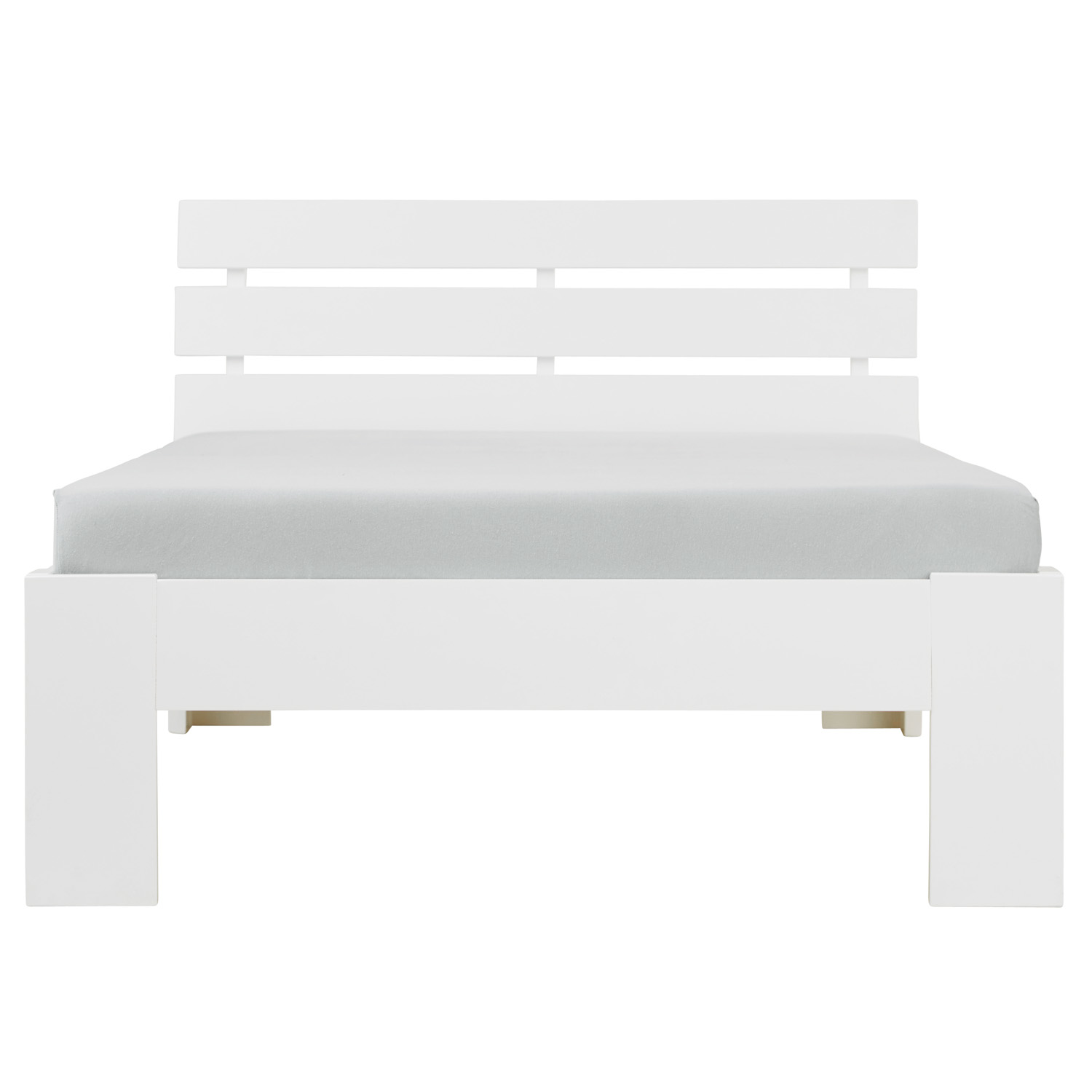 Wood Bed 90x200 cm White | Single Bed | with Slatted Frame | Solid | Kids Youth Guest Bedroom