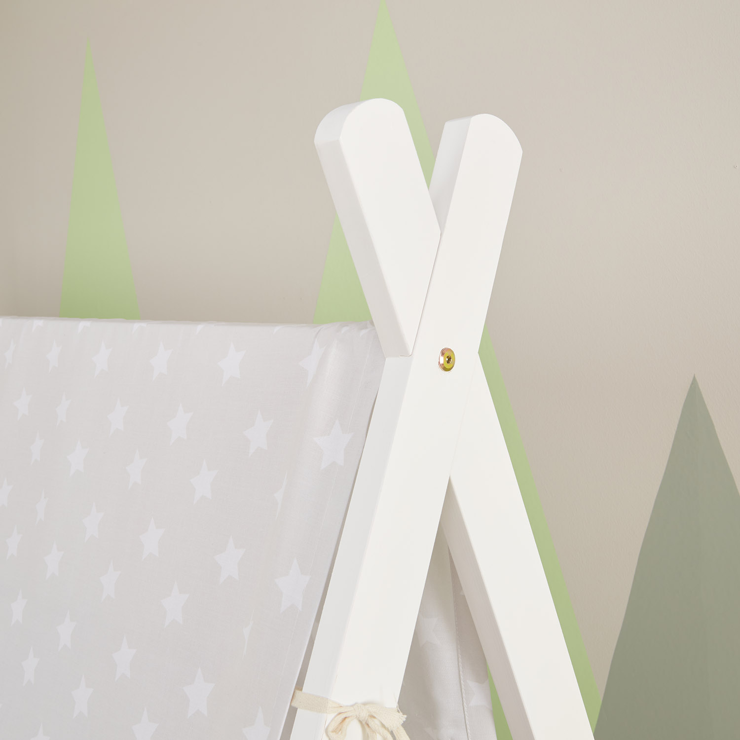 Children's Bed 90x200 cm White Gray Fabric | Tent Bed with Drawers | Single Bed | with Slatted Frame | Wood