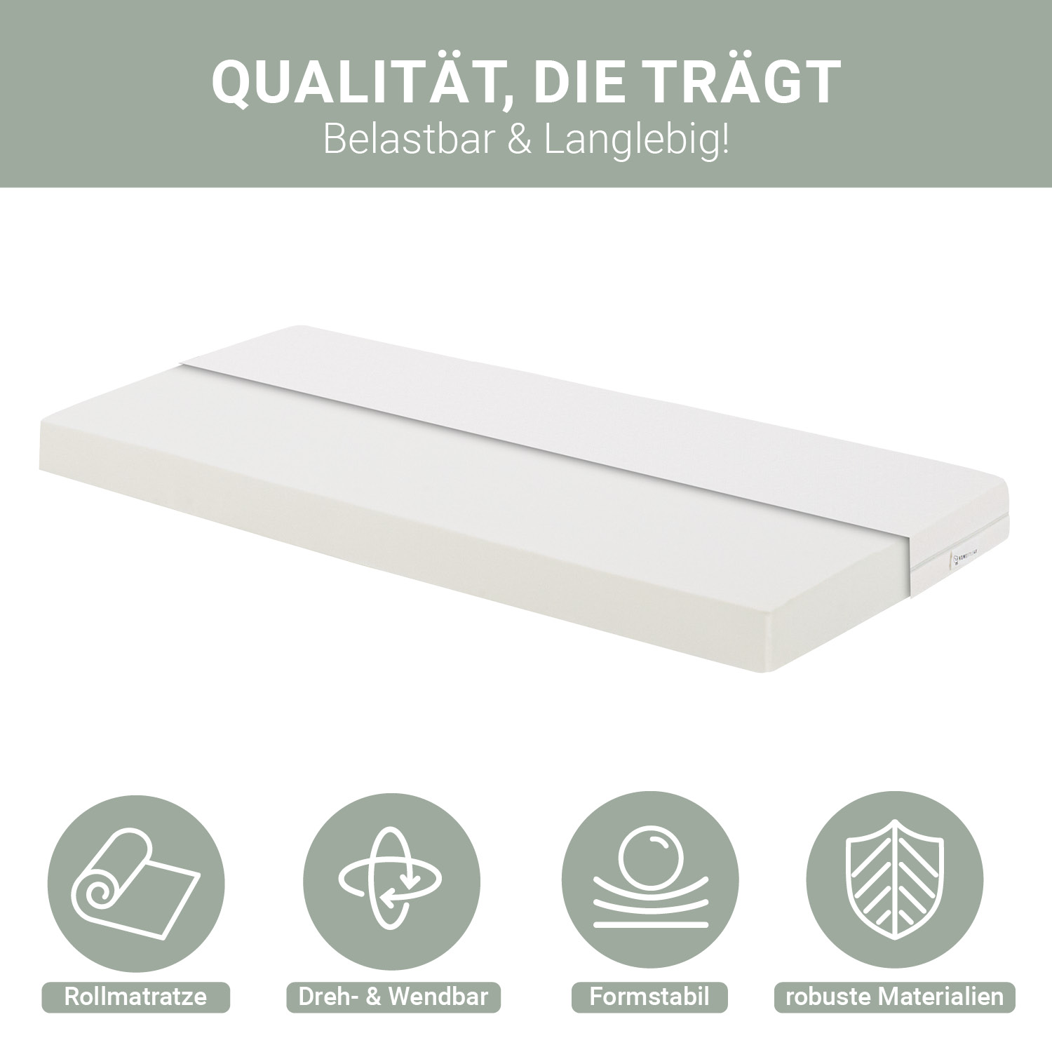Children´s Mattress 80x160 Kids Mattress Foam Mattress White