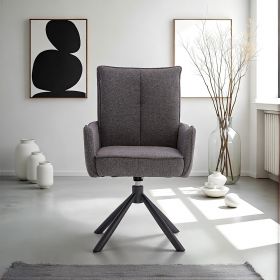 Dining Chair Set of 6 Modern Egg Chairs Anthracite Fabric Armchairs Dining Room Chairs Upholstered Chairs Eames Chairs