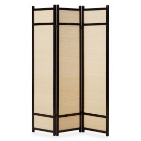 Paravent Brown Bamboo Natural | 3-panel | Wood | Room Divider Partition Privacy Screen
