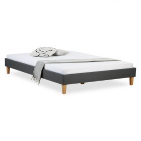 Upholstered Bed 140 x 200 cm Grey Double Bed Futon Bed frame Slatted frame