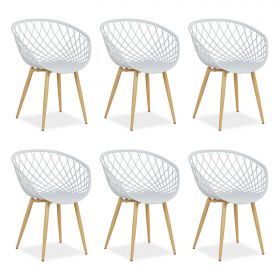 Set of 6 Garden chair with armrests Camping chairs Grey Garden armchairs Outdoor chairs Plastic Egg chair Indoor chairs Kitchen chairs