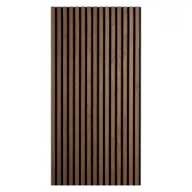 Acoustic Panels Wall Panels 60 x 120 cm Brown Walnut | Wood | 4-piece Set | 3D Strips