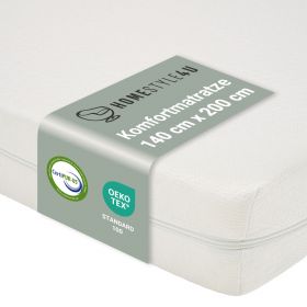 Mattress 140x200 cm h2 mattress roll mattress foam white