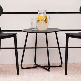 Coffee table Side table Round Garden Table Black Metal Small table Outdoor table Bistro table