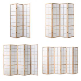 Paravent room divider 3 4  5 or 6 parts partition wall Shoji Foldable Natural