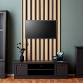 Acoustic Panels Wall Panels 60 x 120 cm Natural Oak | Wood | 2-piece Set | 3D Strips