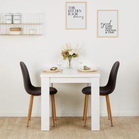 Upholstered Chair Linen Anthracite | Set of 2 | rounded Backrest | without Armrests | Kitchen Dining Room Office
