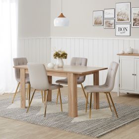 Modern Dining Table Kitchen Table Wooden Table 120x80 cm Oak 6 Seater Extendable