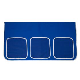 Loft Bed Play Bed Cot Slide Tower Curtain Blue 90x200 Youth Bed