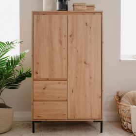 Highboard Sideboard Wood Oak Storage 2 Drawers Cabinet Buffet Credenza Living Room Cupboard Highboard Sideboard Wood Oak Storage 2 Drawers Cabinet Buffet Credenza Living Room Cupboard