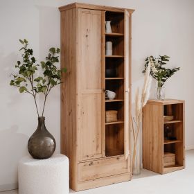 Wardrobe Clothes Cupboard Armoire Wood Oak Closet Bedroom Furniture Storage Drawer