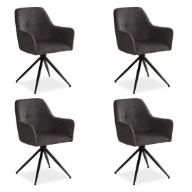Dining Chair Set of 1, 2, 4 or 6 Modern Egg Chairs Corduroy Grey Armchairs Dining Room Chairs Upholstered Chairs Eames Chairs