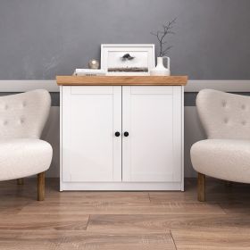 Chest of Drawers Sideboard Oak Matt White Wood Solid Cupboard Highboard