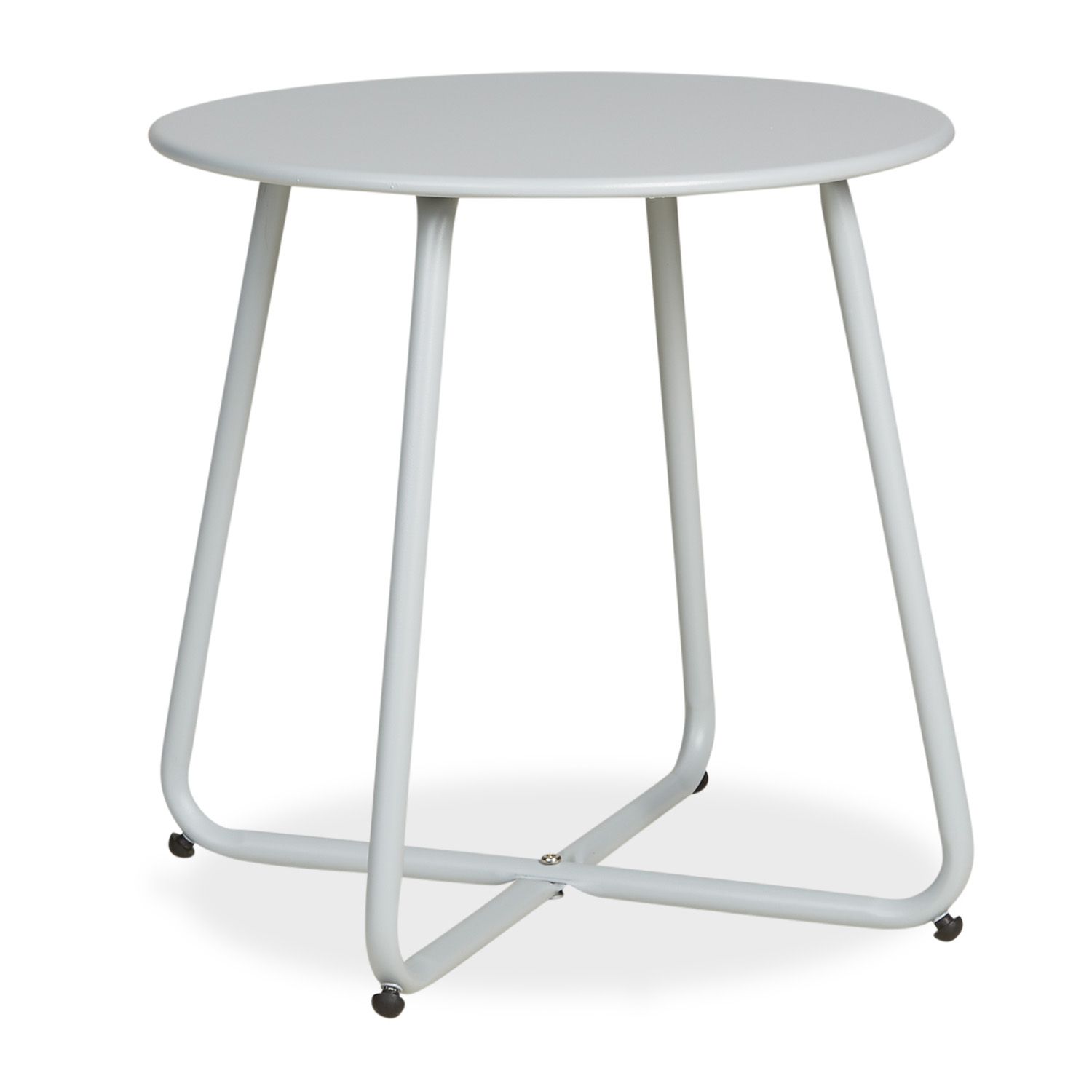 Coffee table Side table Round Garden Table Grey Metal Small table Outdoor table Bistro table