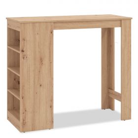 Bar table 120x50 cm Oak White Bartop table Wooden Kitchen Table Breakfast bar table High table Pub table Dining table