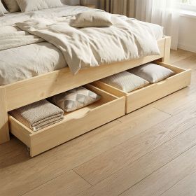 Set of 2 Natural Bed Drawers – Rollable bed drawers with plenty of storage space | Quiet, sturdy, and space-saving