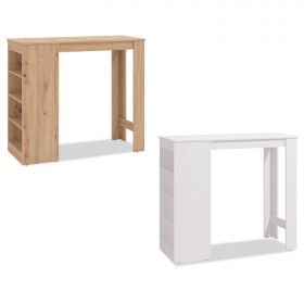 Bar table 120x50 cm Oak White Bartop table Wooden Kitchen Table Breakfast bar table High table Pub table Dining table