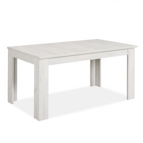 Modern Dining Table Kitchen Table Wooden Table 160x90 cm White 8 Seater Extendable