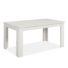 Modern Dining Table Kitchen Table Wooden Table 160x90 cm White 8 Seater Extendable