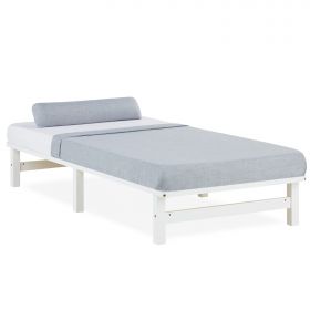 Pallet Bed Natural White Grey 90x200 140x200 cm with Slats Wooden Bed Solid Wood Bed Futon Bed Pallet Furniture 