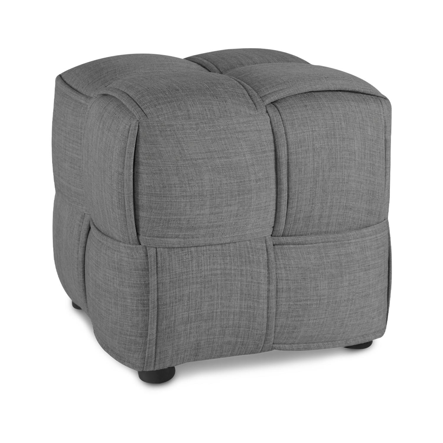 Stool Grey Seater Cube Seat Upholstered Stool Upholstery Chair