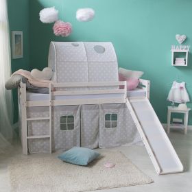 Childrens Bed Tunnel Bed Tent Bunk Bed Cabin Bed accessories grey