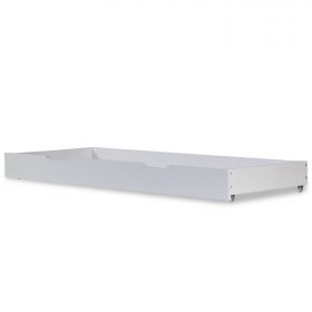Wooden Bed Drawer Pull-Out Bed Box Storage with Castors White