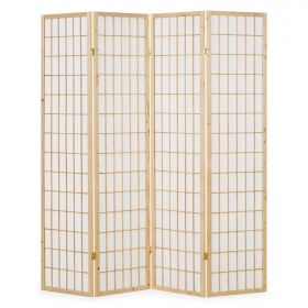 Paravent room divider 3 4 5 6 parts partition wall Shoji Foldable Natural