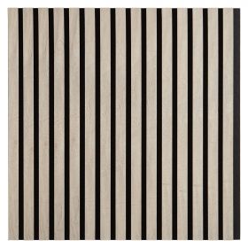 Acoustic Panels Wall Panels 60 x 60 cm Light Gray | Wood | 4-piece Set | 3D Strips