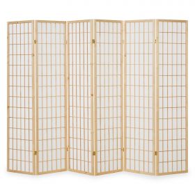 Paravent room divider 3 4 5 6 parts partition wall Shoji Foldable Natural